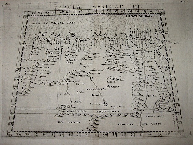 Ruscelli Girolamo (1504-1566) Tabula Africae III 1574 Venezia 